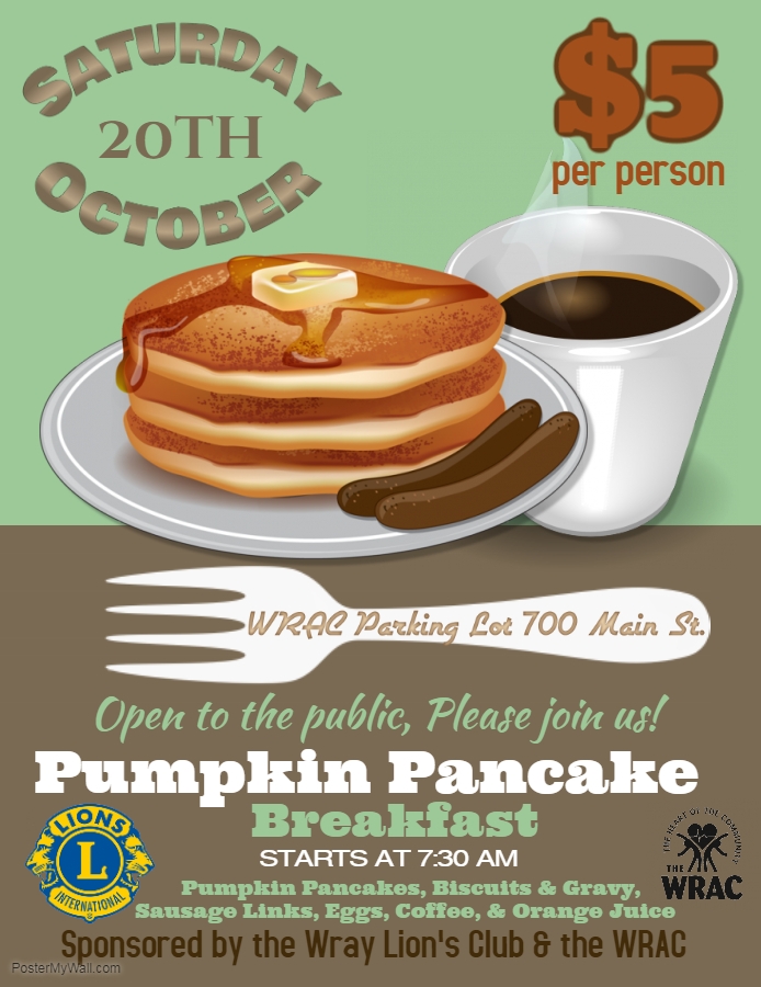 Lion's Pancake Feed Wray Chamber of Commerce, Wray, Colorado