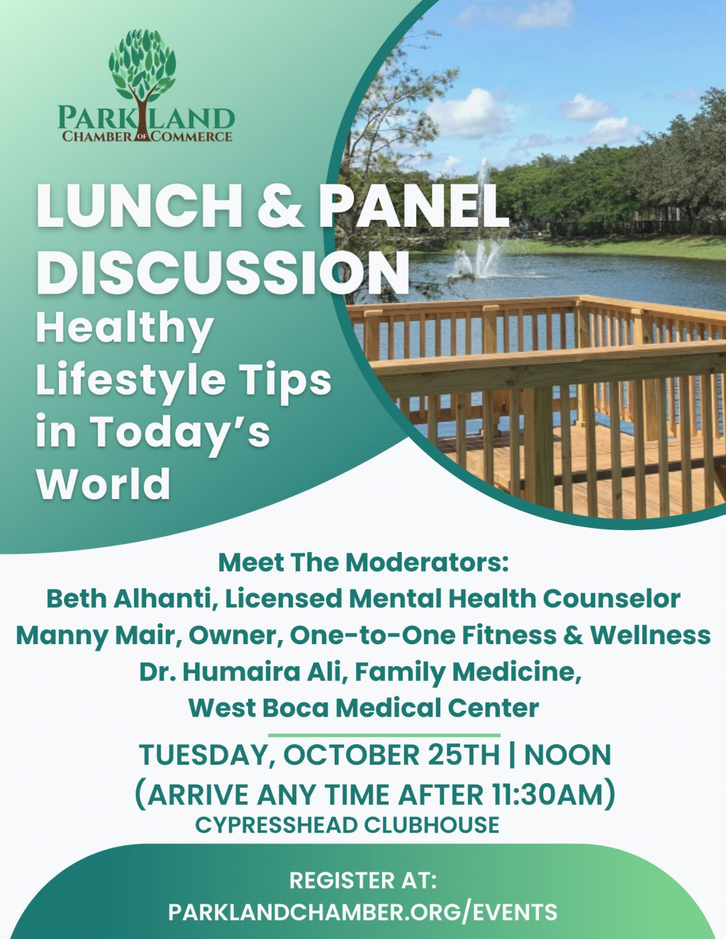 Healthy Lifestyle Tips in Today's World. <br>Lunch & Panel Discussion