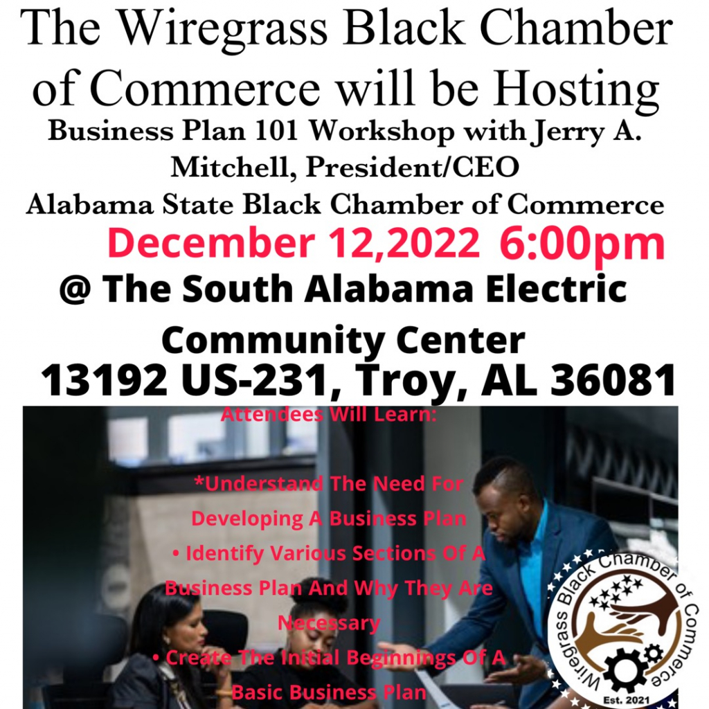 Wiregrass Black Chamber Business Plan 101 Computer Printing