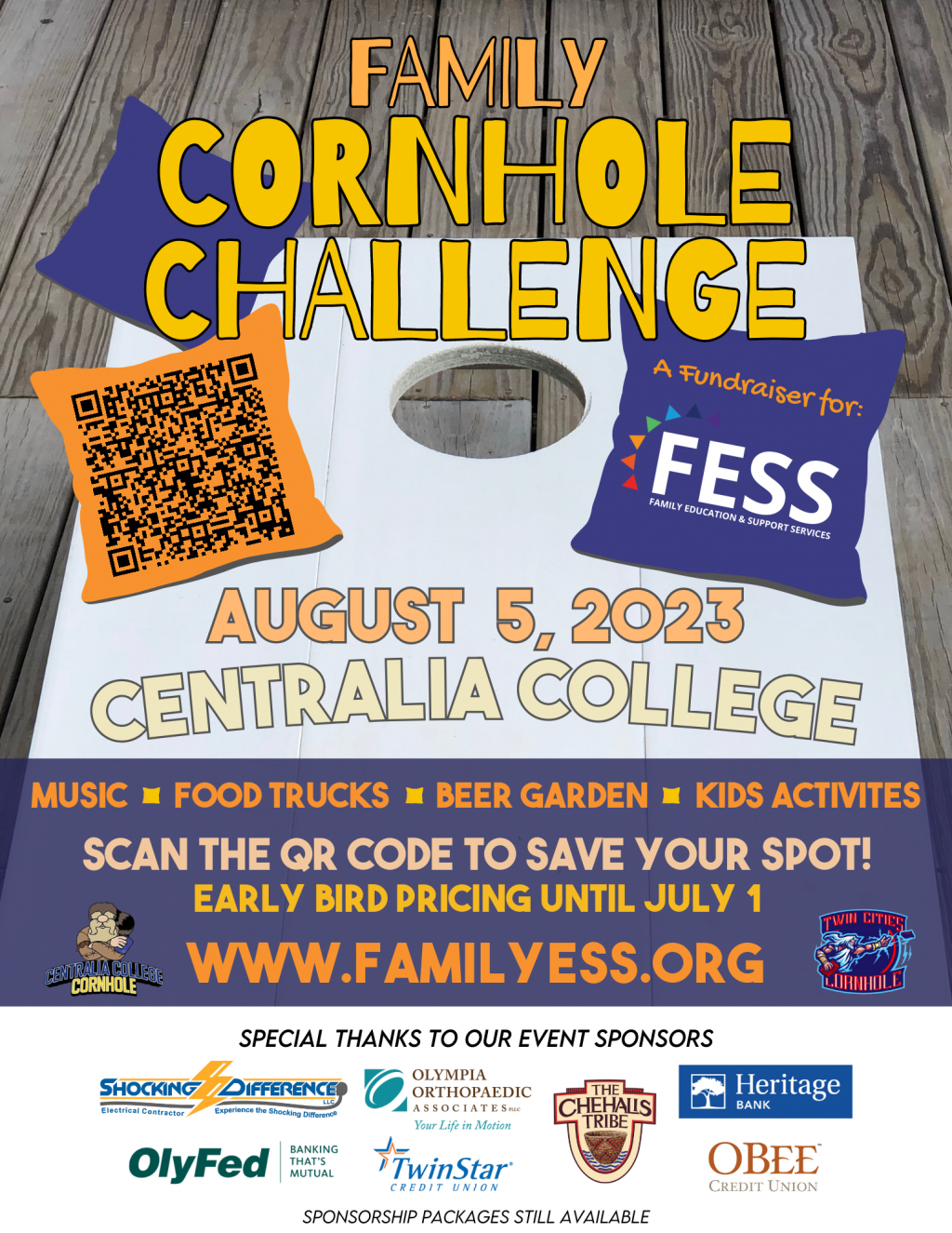 Family Education and Support Services - Family Cornhole Challenge