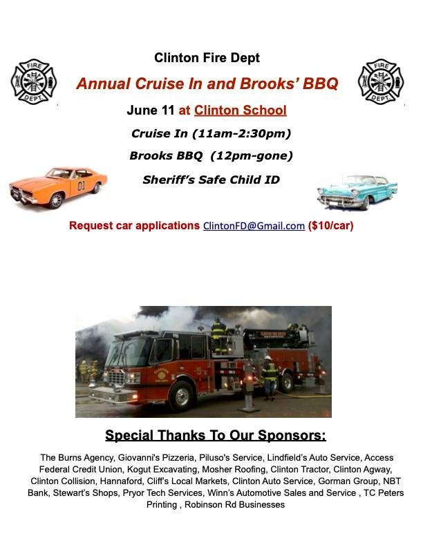 Clinton Fire Department Annual Cruise In and Brooks' BBQ