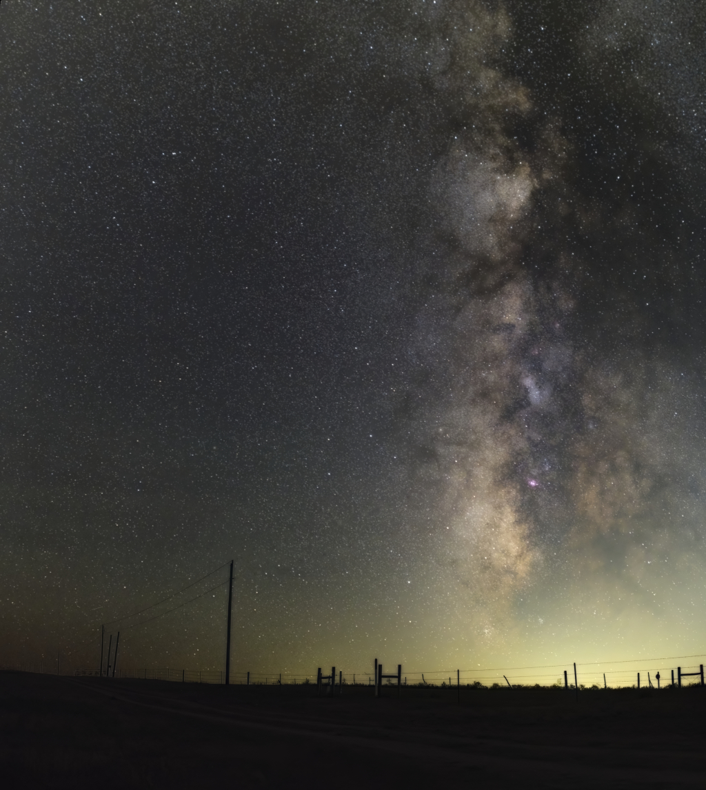 Indoor Meeting Astrophotography Without a Telescope or Star Tracker