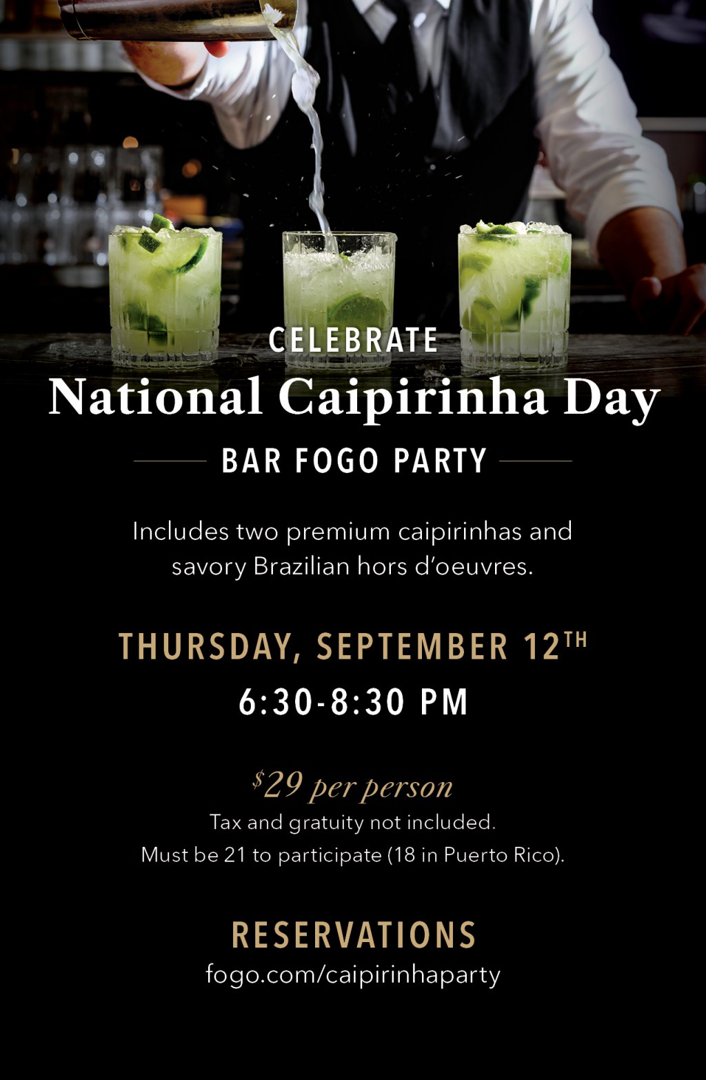 National Caipirinha Day Celebration-Bar Fogo Party