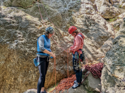 Image for Rock Climbers Learn to Lead Class Outdoors at Cragmont Park, 8/30