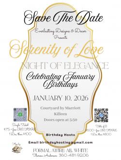Image for Serenity of Love Night of Elegance January Birthdays Celebration