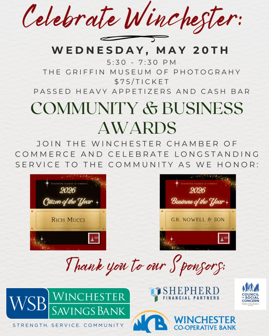 Celebrate Winchester: Community and Business Awards – Winchester ...