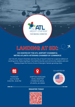Image for LANDING AT SIXCo-Hosted by the ATL Airport Chamber & Metro Atlanta Veterans Chamber of Commerce