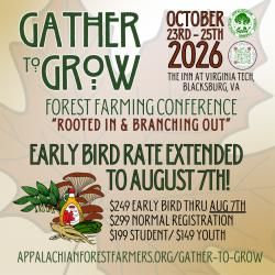 Image for 2026 Gather to Grow Forest Farming Conference - "Rooted In and Branching Out”REGISTER TODAY!