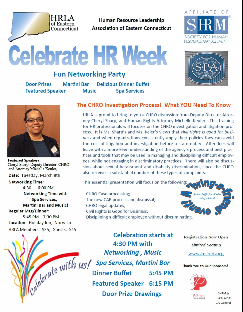 Human Resource Leadership Association of Eastern Connecticut Special ...