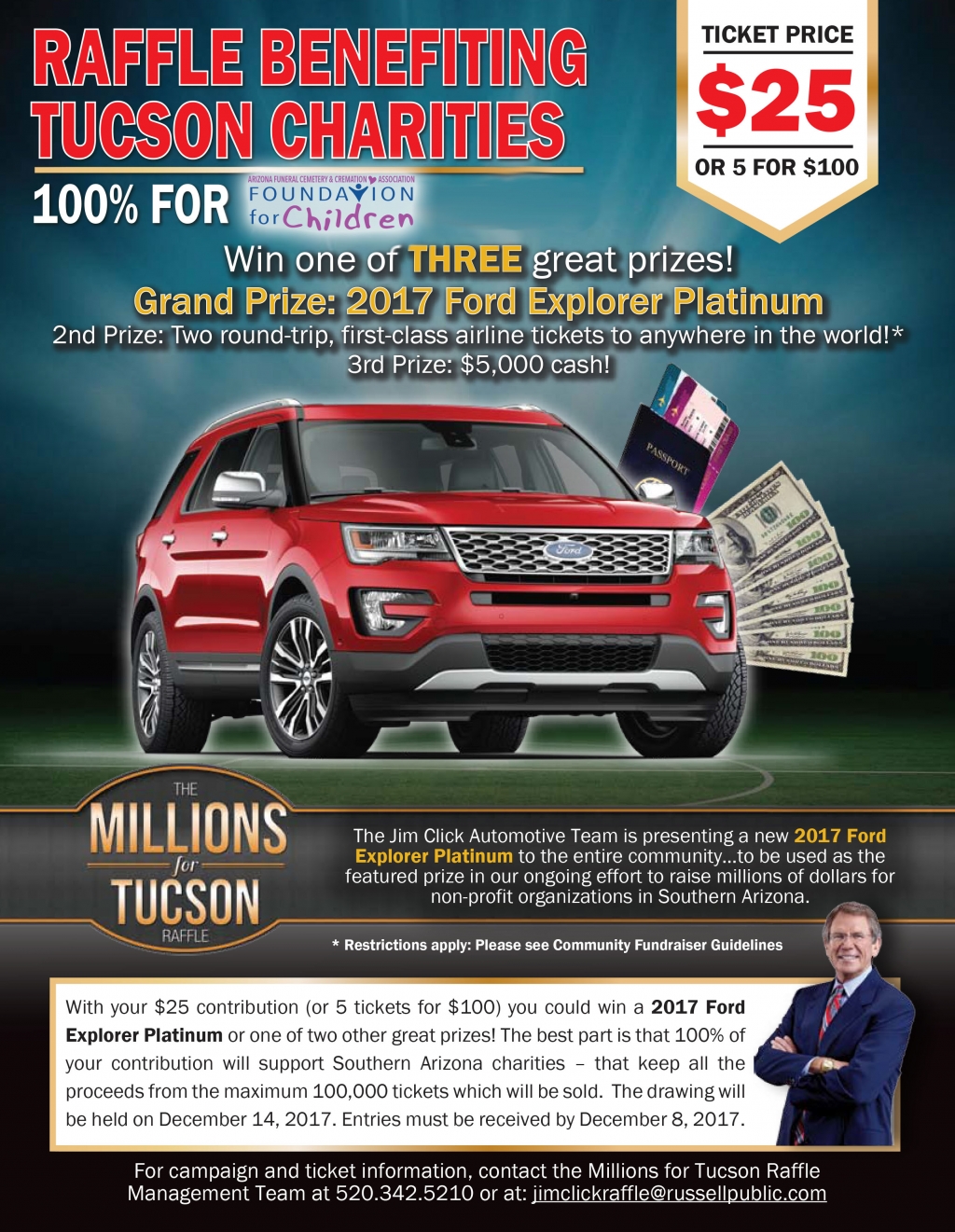 Tucson Raffle Image for Millions for Tucson Raffle Drawing