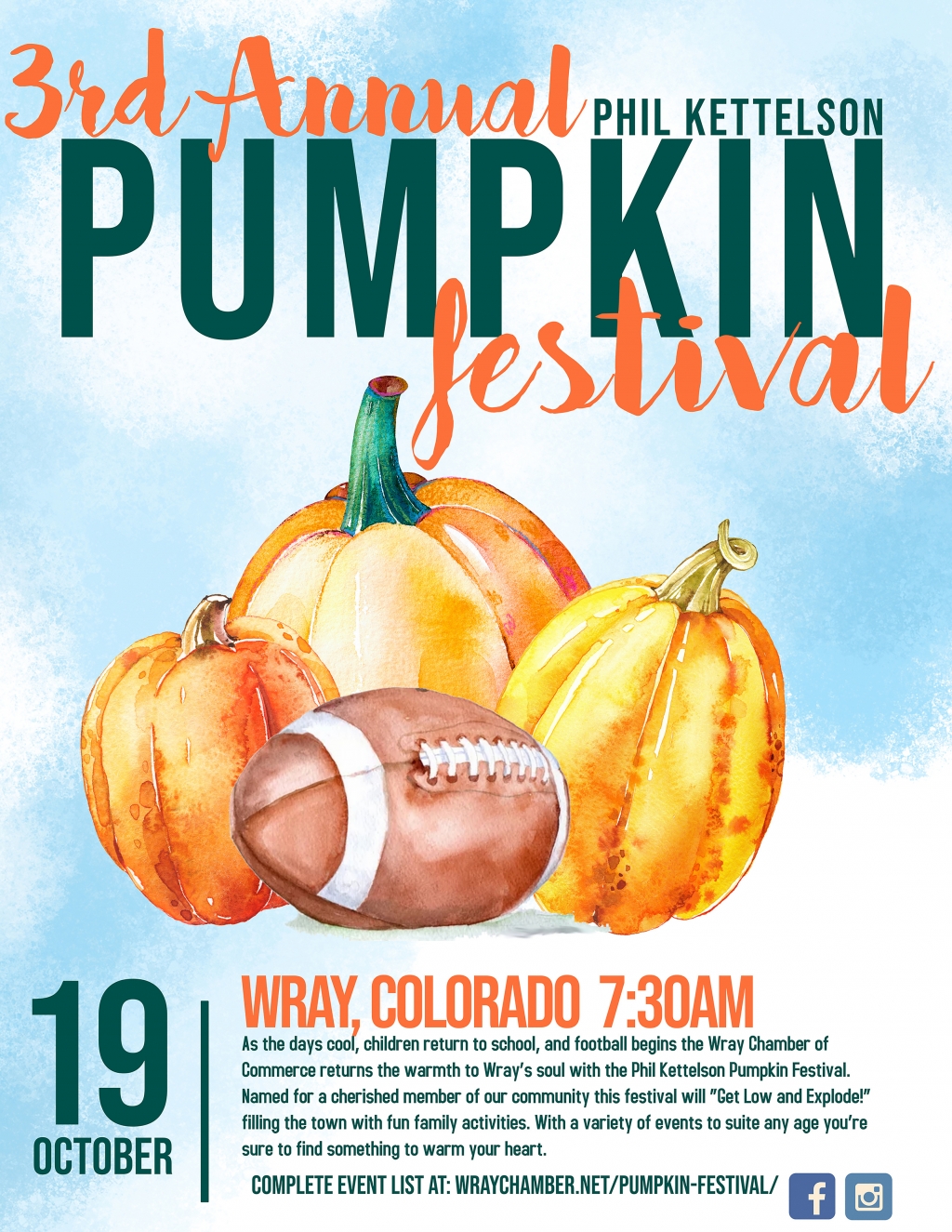 Phil Kettelson Pumpkin Festival Wray Chamber of Commerce, Wray, Colorado