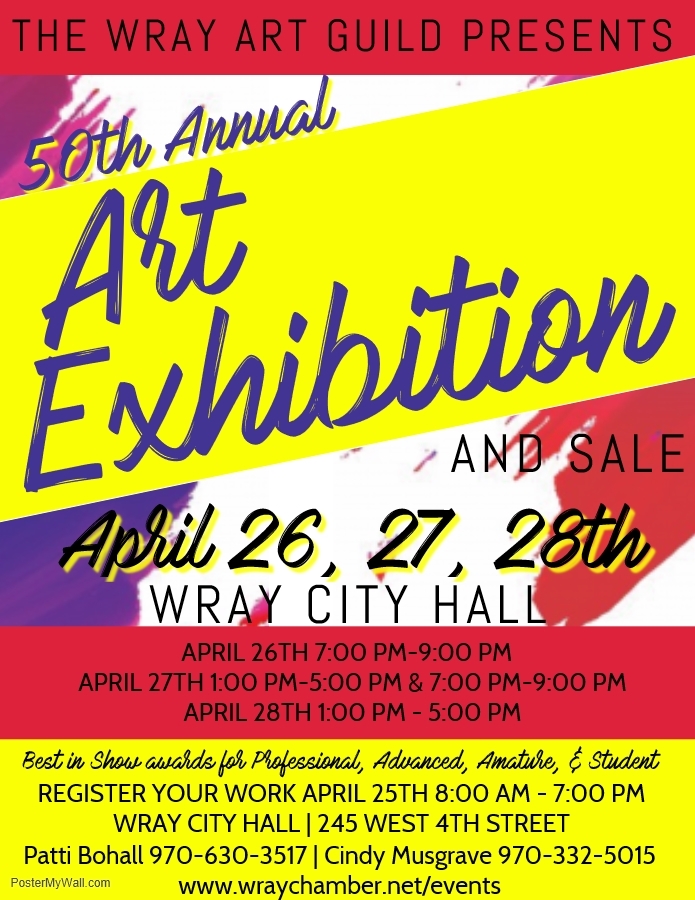 Art Exhibition & Sale by The Wray Art Guild Wray Chamber of Commerce
