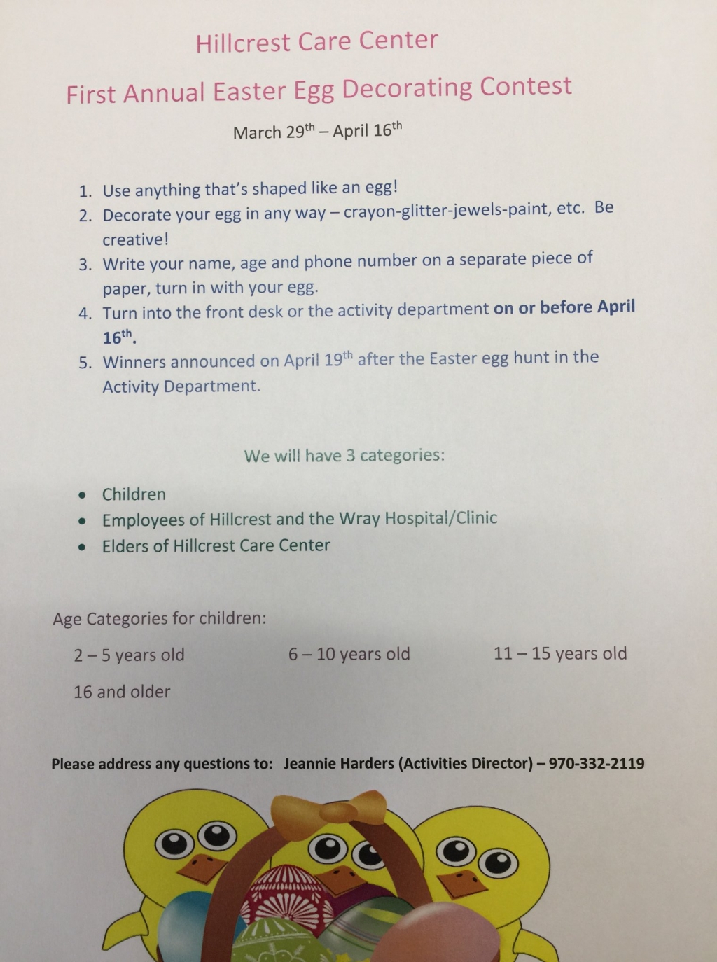 Easter Egg Decorating Contest Hill Crest Wray Chamber of Commerce