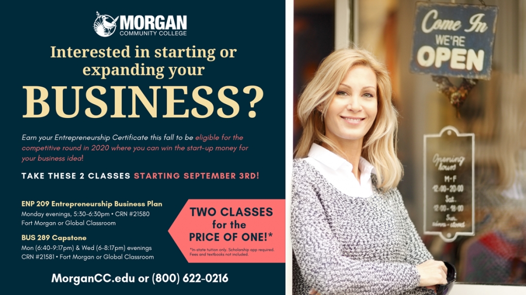 MCC's Entrepreneurship Certificate Wray Chamber of Commerce, Wray