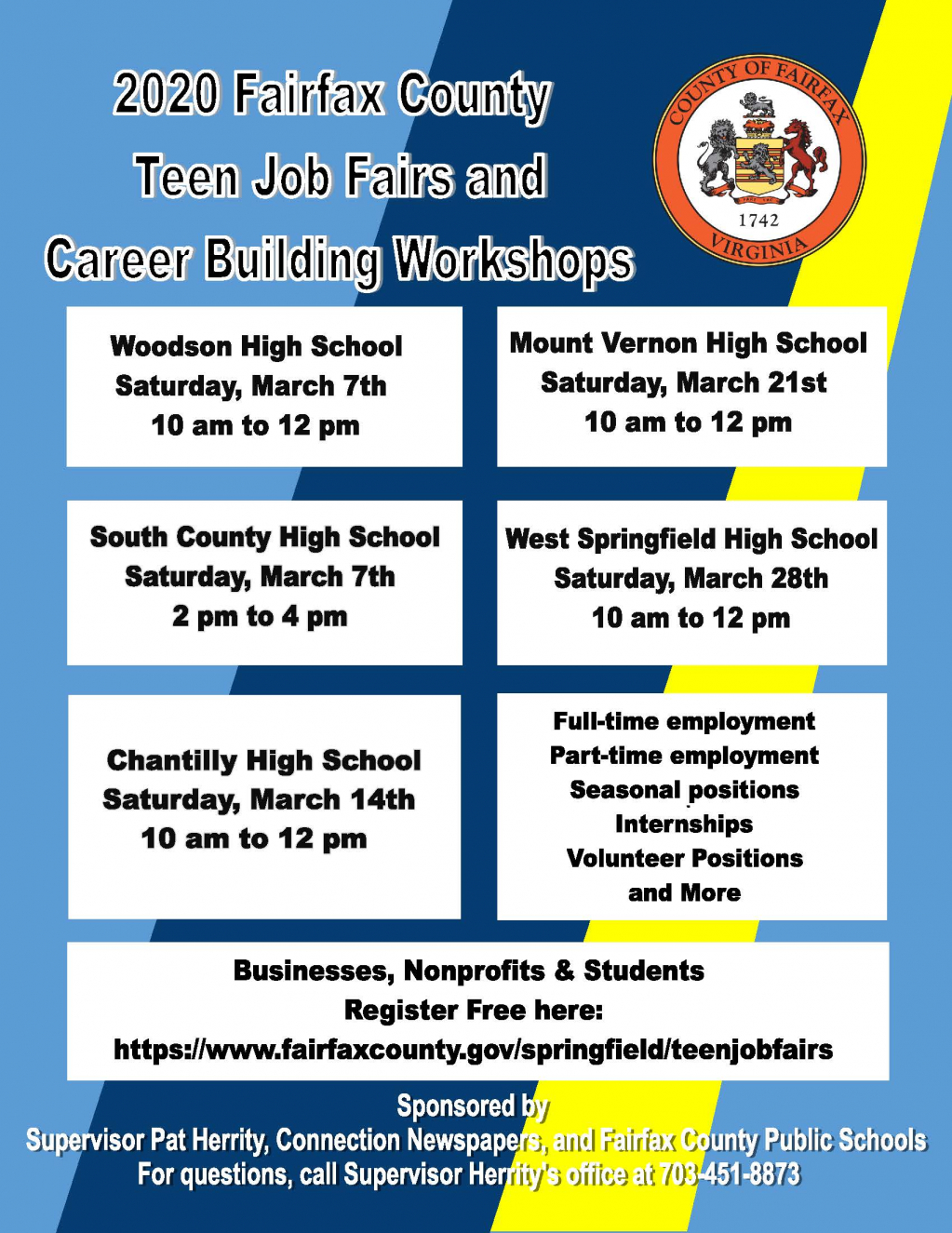 2020 Fairfax County Teen Job Fair