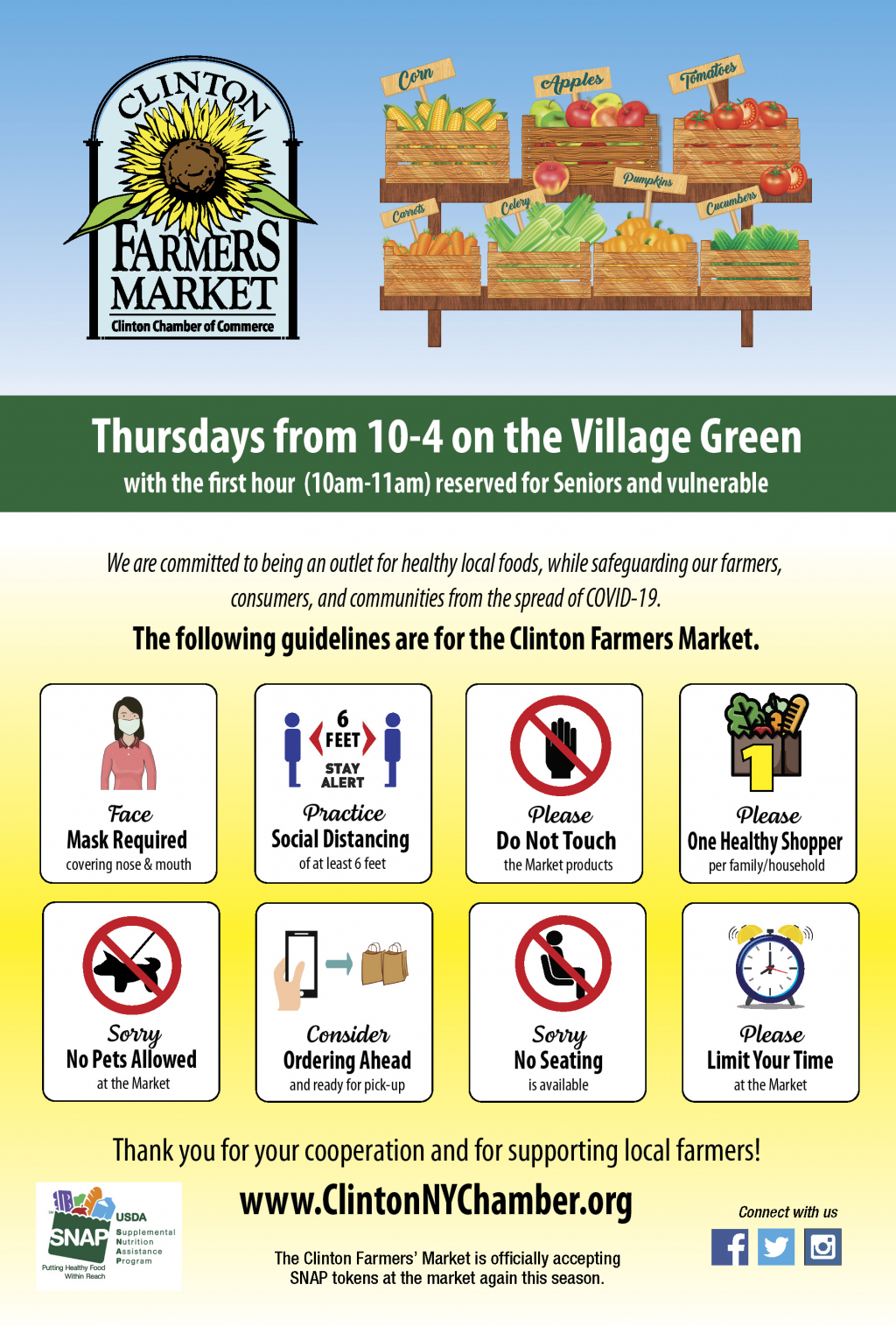 Clinton Farmers Market 2020 Opening Day Clinton Chamber of Commerce