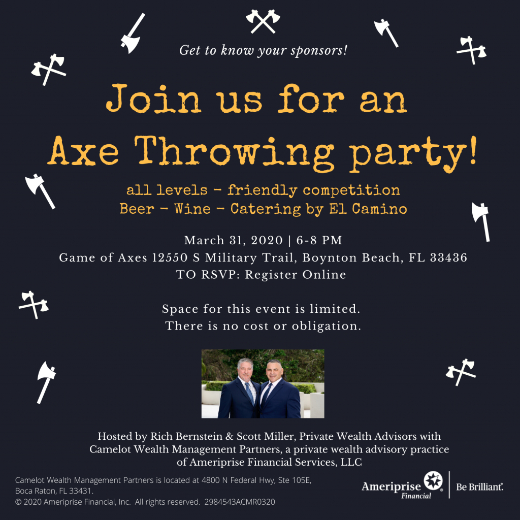 Axe Throwing Party South Palm Beach FAWL