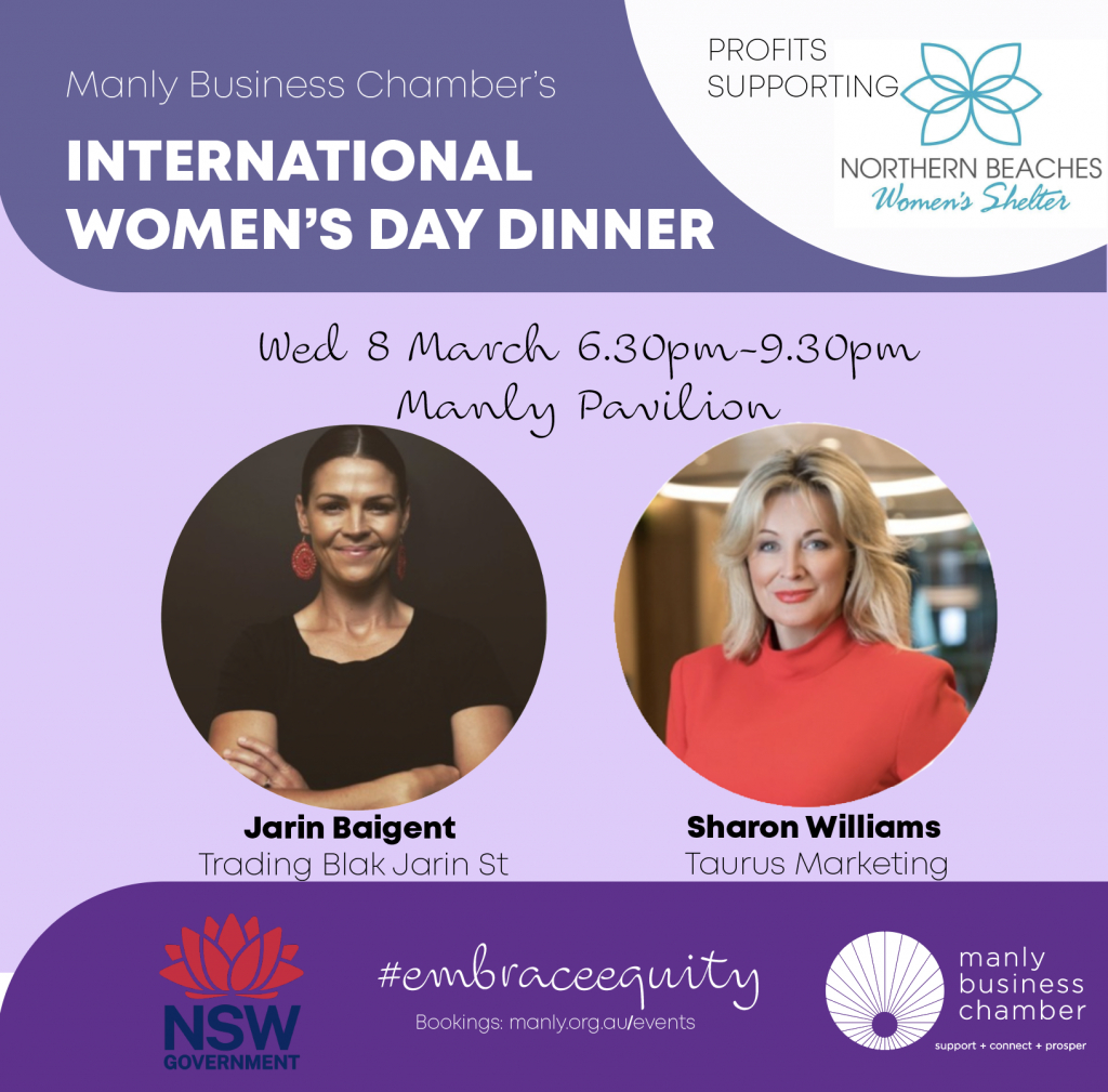 International Women's Day Dinner @ Manly Pavilion – Manly Business Chamber