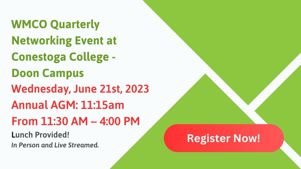 WMCO's Quarterly Networking Event Conestoga College Wood