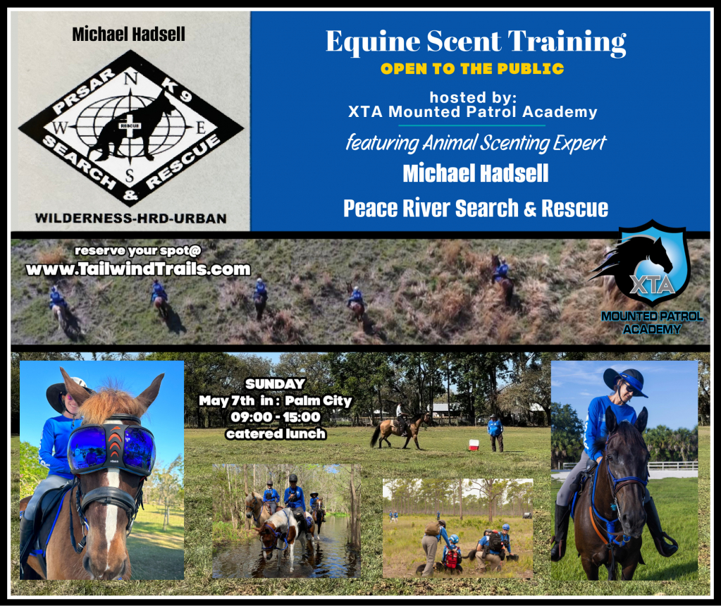 PALM CITY Equine Scenting with PRSAR Tailwinds Trails