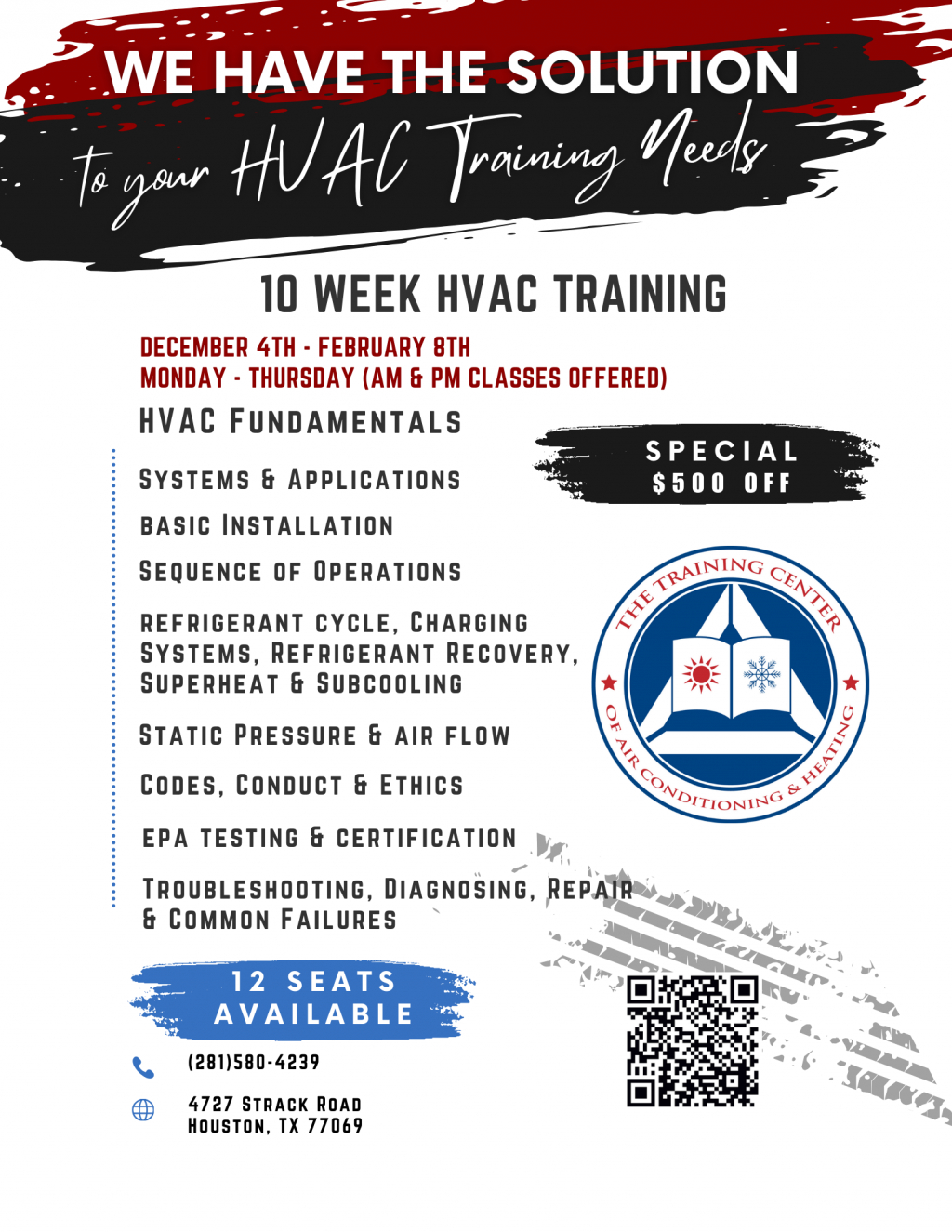 Image for EVENING CLASS 530830 PM 10 Week HVAC Training Class