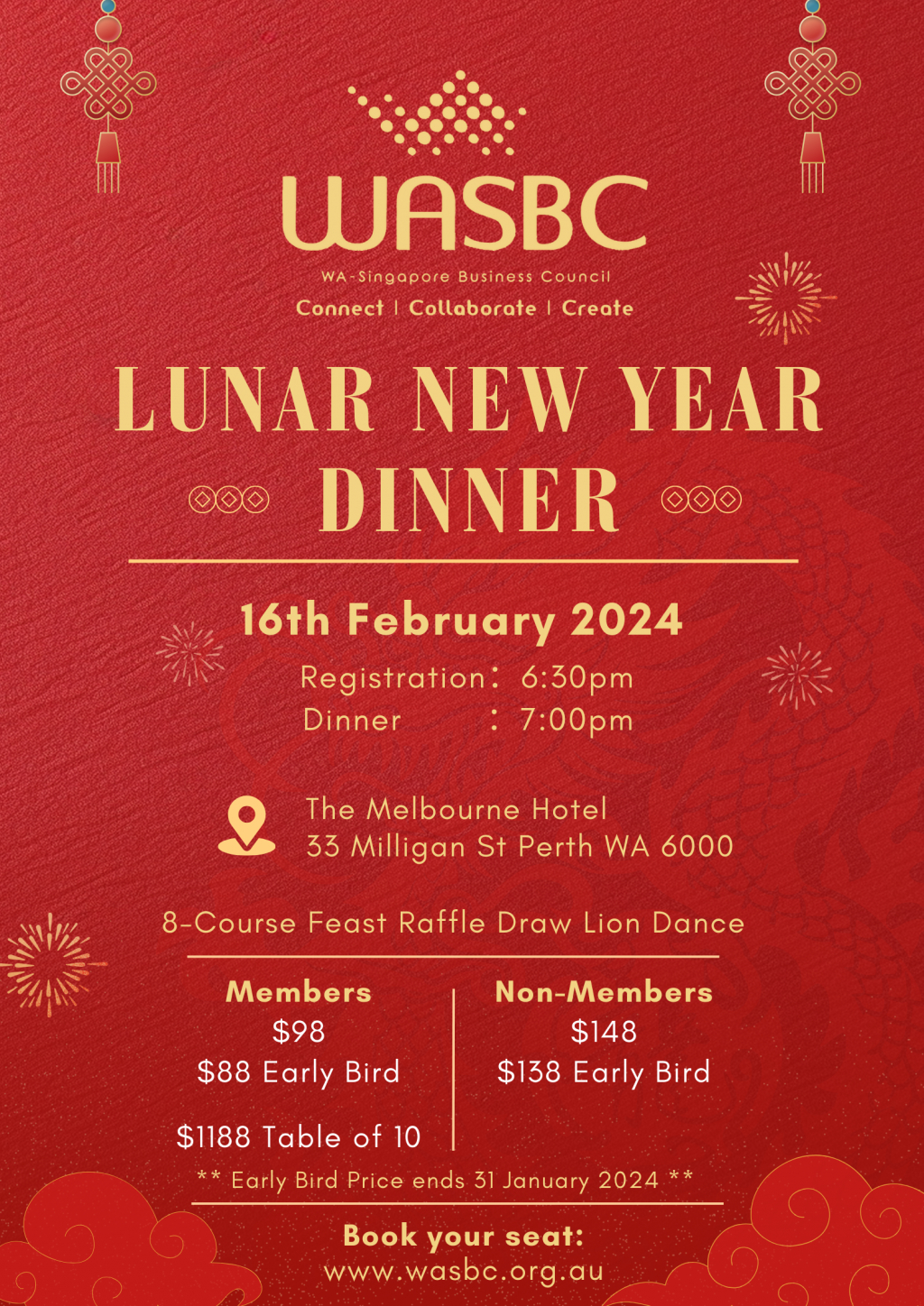 Lunar New Year Dinner Dinner 2024 WASingapore Business Council