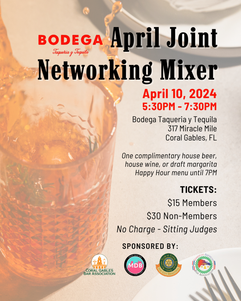 Image for MDB Solo/Small Firm Committee + Coral Gables Bar Association