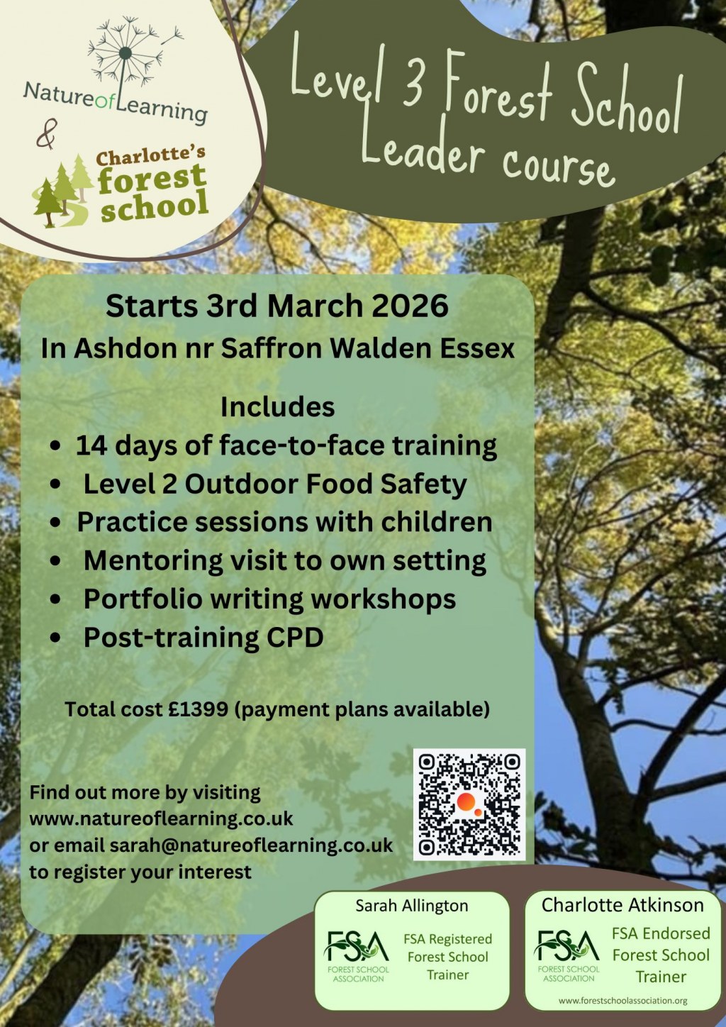 Upcoming FSA Endorsed Training and CPD courses | Forest School Association