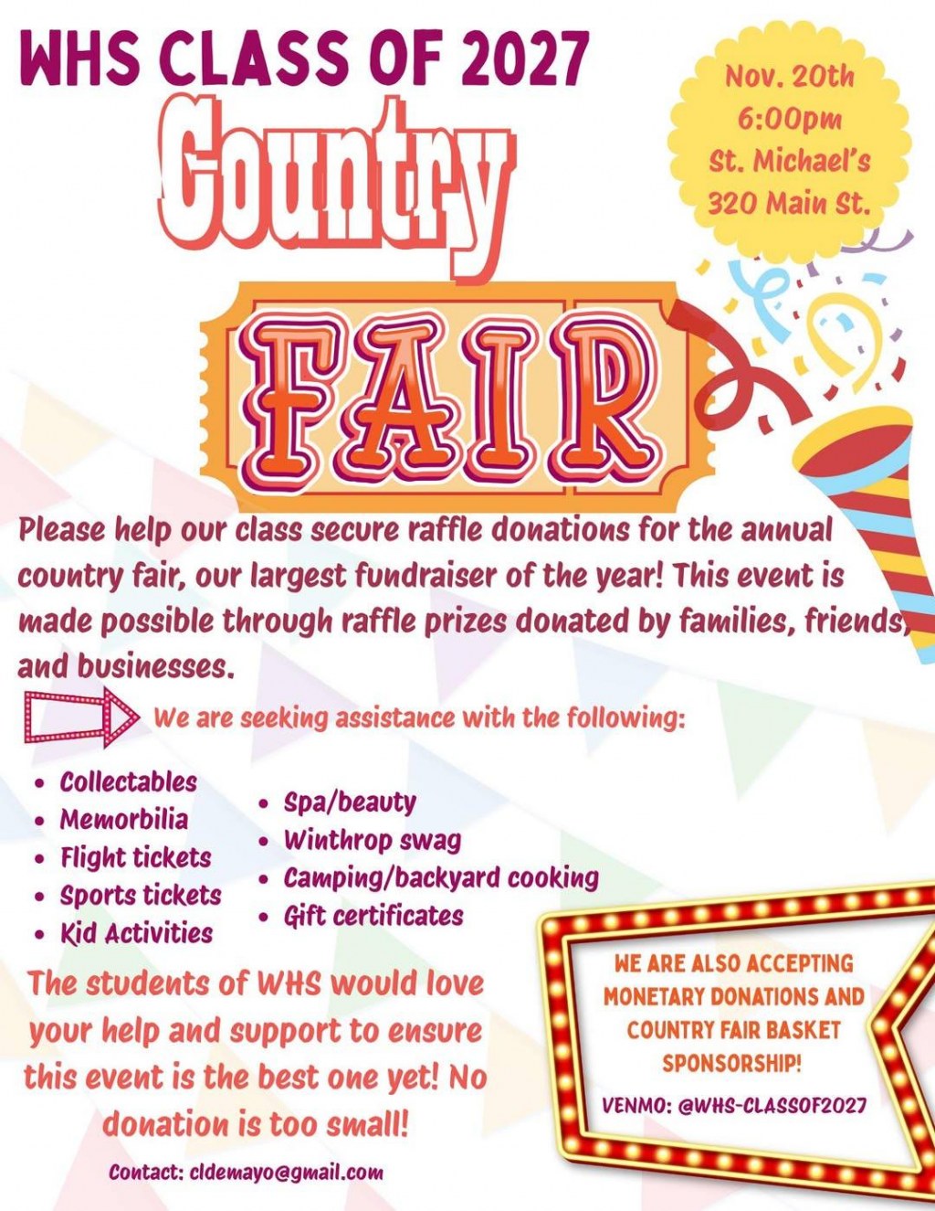 2027 Fair Schedule