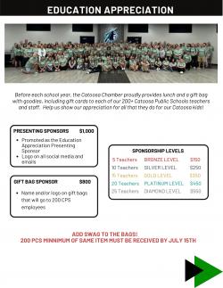 Image for Education Appreciation - Showing EVERY Catoosa Public School employee our appreciation
