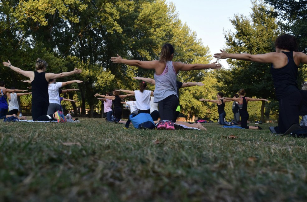 Flyer for Yoga @ The HIVE with Kaia Fit