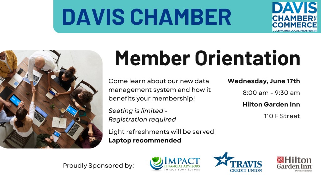 Flyer for Member Orientation - Current Chamber Members Only