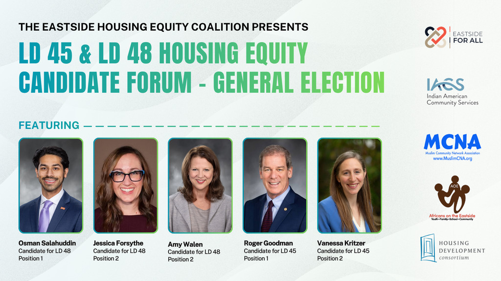 Image for LD 45 & LD 48 Housing Equity Candidate Forum – General Election