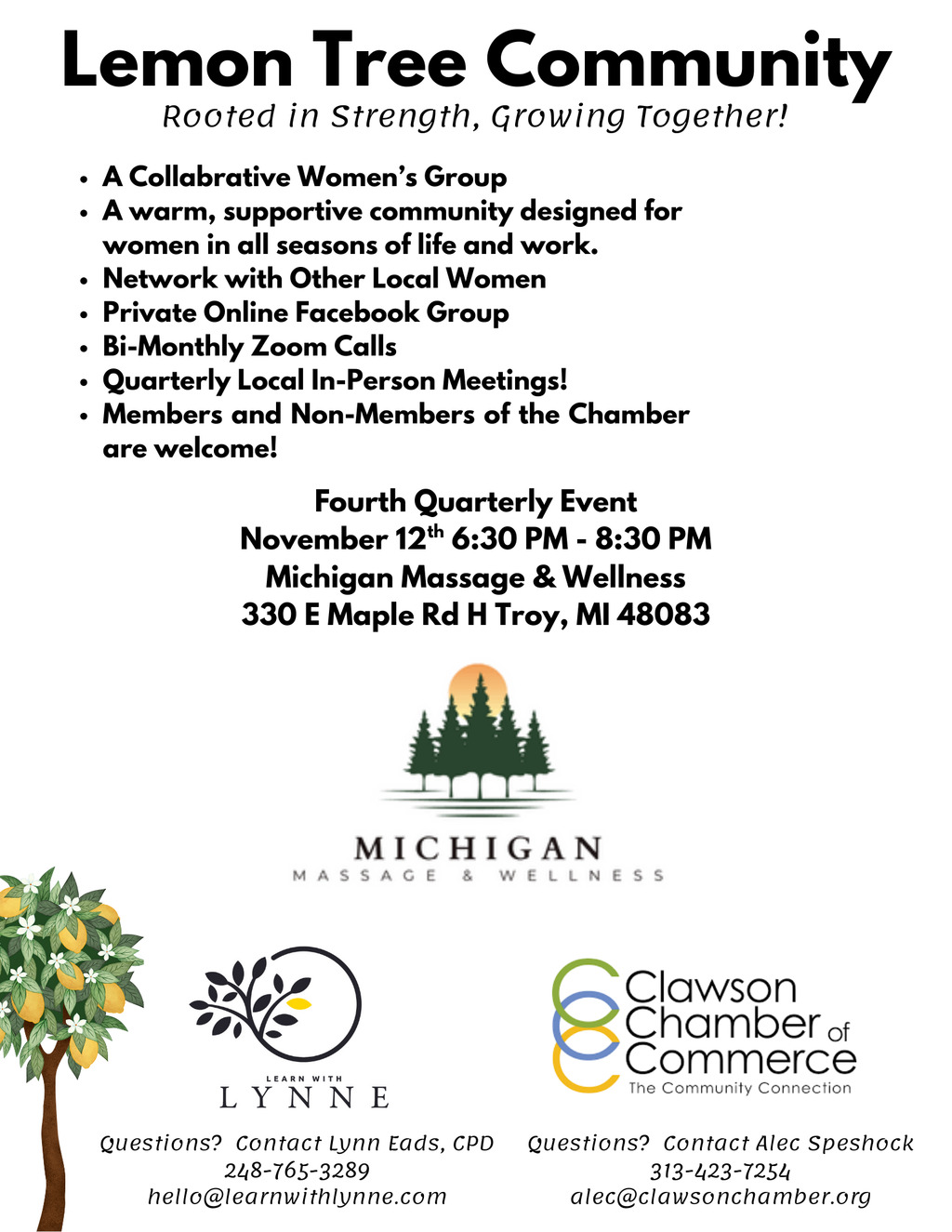 Lemon Tree Community flyer