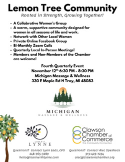 Lemon Tree Community flyer