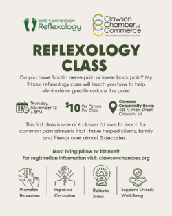 Reflexology Class by Sole Connection Reflexology flyer